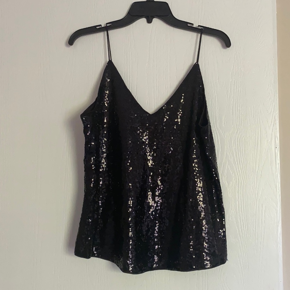 SHEIN Sequin Detail Spaghetti Strap Cami Top